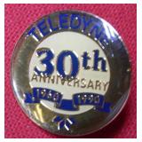 Lot of Teledyne 30th Anniversary Pins 1960-1990