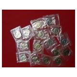 (16) Proof 1960s Jefferson Nickels in Cellophane