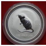 2008 $1 Australia 1oz .999 Silver Year of the Rat