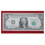 1974 $1 Fed Res Note - Misaligned Serial Number