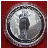 20014 $1 Australia 1oz .999 Silver Kookaburra