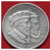 1924 Huguenot Silver Commemorative Half Dollar