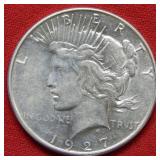 1927 S Peace Silver Dollar Coin