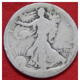 1916 D Walking Liberty Silver Half Dollar Coin