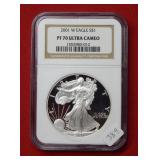 2001 W Silver Eagle NGC PF 70 Ultra Cameo