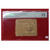 1776 $2 Continental Currency PMG15 Fr#CC-32
