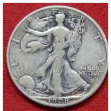 1928 S Walking Liberty Silver Half Dollar Coin