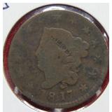 1817 Liberty Head Large Cent Coin