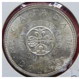 1964 Canadian Silver Dollar Coin