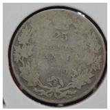 1910 Canadian Silver Quarter Coin