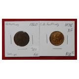 1860 & 1878 Great Britian Farthing