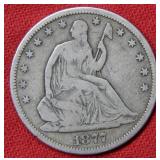 1877 CC Seated Liberty Silver Half