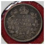 1903 Canada Silver 5 Cent Coin