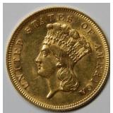 1878 $3 US Gold Coin