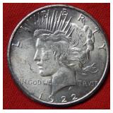 1922 S Peace Silver Dollar Coin