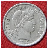 1912 Barber Silver Dime
