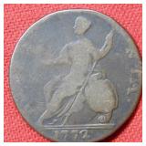 1772 Hibernia Half Cent - Early American Colonial