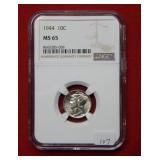 1944 Mercury Silver Dime NGC MS65