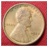 1928 Lincoln Wheat Cent - Red Brown