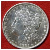 1901 Morgan Silver Dollar Coin