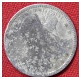1909 Barber Silver Quarter - Grainy