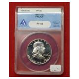 1960 Franklin Silver Half Dollar ANACS Proof 66