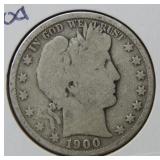 1900 O Barber Silver Half Dollar Coin