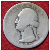 1932 D Washington Silver Quarter