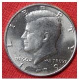 1989 D Kennedy Half - Broken Planchet Mint Error
