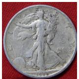 1918 S Walking Liberty Silver Half Dollar Coin