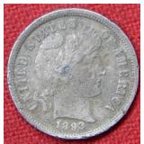 1893 Barber Silver Dime