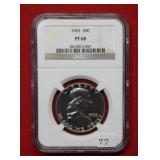1963 Franklin Silver Half Dollar NGC PF68