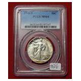 1940 S Walking Liberty Silver Half PCGS MS64