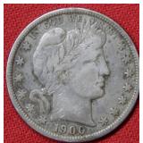 1900 Barber Silver Half Dollar