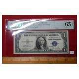 1935 E $1 Silver Certificate FR#1614 PMG 65 EPQ