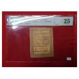 1773 Pennsylvania Colonial Note FR#PA-169 PMG 25