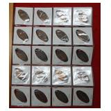(20) Elongated Cents with Trains