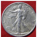 1935 D Walking Liberty Silver Half Dollar Coin