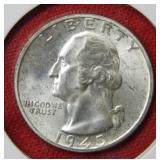 1945 S Washington Silver Quarter