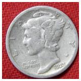 1923 S Mercury Silver Dime