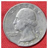 1972 D Washington Quarter - Clipped Planchet