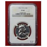1956 Type II Franklin Silver Half NGC PF68
