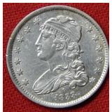 1833 Bust Silver Quarter Coin