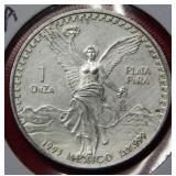 1993 Mexico Onza 1oz .999 ***