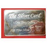 1oz .999 Fine Silver "Business Card"***