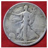 1921 S Walking Liberty Silver Half