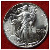 1942 Walking Liberty Silver Half Dollar Coin