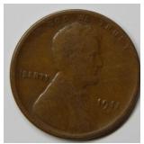 1911 S Lincoln Wheat Cent Coin
