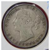 1896 Canada Silver Quarter Coin