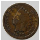 1897 Indian Head Cent - I in Neck Mint Error